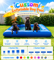 Piscine gonflable hermétique pour animaux de compagnie, grande baignoire gonflable d'extérieur pour chiens/personnes