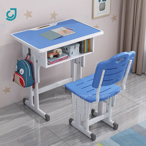 School Set Classroom Study <strong>Tables</strong> and Chairs <strong>Adjustable</strong> <strong>Height</strong> for Home Use Study Desks and Chairs Stationery Items for Schools - Product Image 2