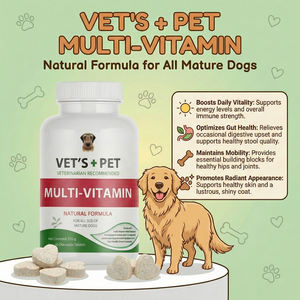 Yaşlı Köpekler İçin Özelleştirilmiş Köpek Multivitaminleri Probiyotikler Glukozamin Çiğnenebilir Tabletler Bağışıklık Sindirim Sistemini ve Eklem Sağlığını Destekleyici Takviye - Product Image 1