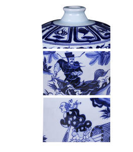 Vase en porcelaine bleu blanc antique Yuan <span class=keywords><strong>Reproduction</strong></span> Vase en céramique et porcelaine à motif rétro chinois à vendre - Product Image 6