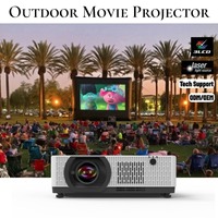 Projecteur laser 3LCD extérieur à excellent rapport qualité-prix, 8200 lumens, 4K, pour écran de cinéma gonflable, projection de soirée cinéma