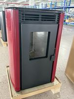 Cheminées à granulés modernes autoportantes en acier, 6 kW, haute efficacité, éco-conçues, avec télécommande