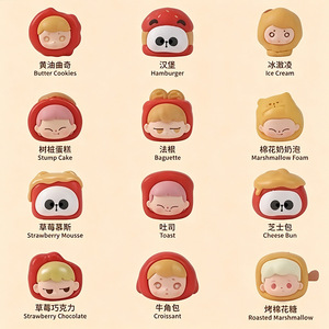 Food Street Series Blind Bags Cute <b>Doll</b> <b>Heads</b> 24 Pieces Per Box Desktop Ornaments Unisex Gift Toy - Product Image 2