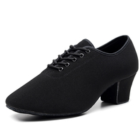 Chaussures de danse élégantes pour femmes (ballroom/latin) - Talons hauts professionnels en tissu Oxford avec semelles extérieures confortables en cuir véritable