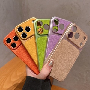 Étui de téléphone en cuir Senyork aux couleurs simples pour iPhone 13 Pro Max 14 15 16 17 Air, coque de protection arrière pour mobile - Product Image 1