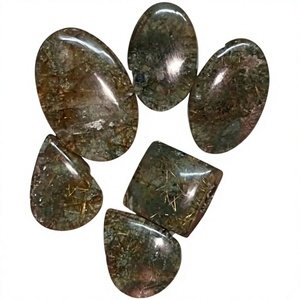Natural jardín cuarzo cabujón cuarzo parte posterior plana curación cristal cuarzo venta al por mayor a granel suelta piedra preciosa Chakra espiritual - Product Image 1