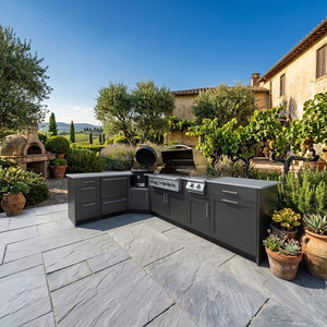 Nuovo Prodotto: Mobili da <span class=keywords><strong>Cucina</strong></span> per Esterni <span class=keywords><strong>in</strong></span> Acciaio Inox 304 Resistenti all'Umidità, Design Moderno con Griglia BBQ - Product Image 2