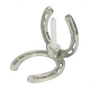 Chandelier de qualité minimaliste support fonte d'aluminium fête événement Antique Design cheval étrier bougeoir pour la décoration - Product Image 1