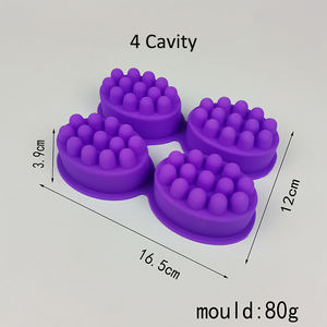 1/2/3/4/6/9 Hohlraum Massage Silikon formen 3D Silikon Massage Bar Seifen formen für DIY handgemachte Seife - Product Image 5