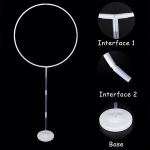 Wedding Decorations Birthday Party Baby Shower Ballon Decor 163x73cm Circle <b>Balloon</b> <b>Arch</b> Frame <b>Balloons</b> <b>Stand</b> Holder Kit - Product Image 6