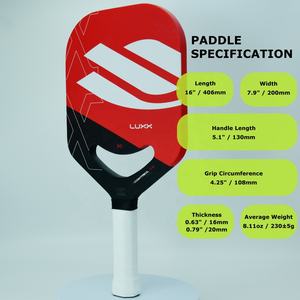 Raquette de pickleball ChengYan OEM Custom Luxx Control Air Epic T700 en fibre de carbone Gen 2 sans bord, conforme à la norme USAPA, avec housse en néoprène - Product Image 5