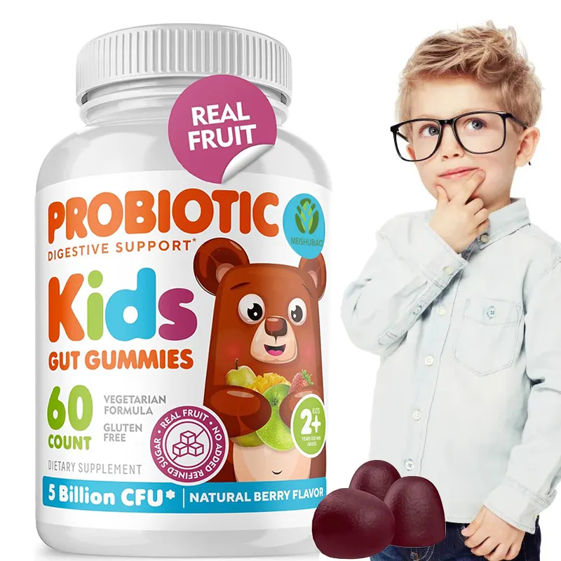 Custom Ontworpen Probiotica Gummy Bears Probiotische Gummies Spijsvertering Gezondheid Probiotica Prebiotische Gummie Voor Kinderen