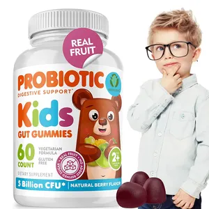 Custom Designed Probiotics Gummy Bears Probiotic Gummies Digestive Health Probiotics Prebiotic Gummie For Kids