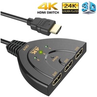 Conmutador HDMI 3 en 1, Cable Divisor HDMI con Conector Pigtail, Compatible con Salida de Video y Audio 4K 2K 1080P para PC, Laptop, Monitor, TV, STB, Switch, PS5
