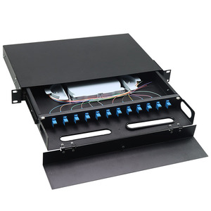 New <span class=keywords><strong>12</strong></span>-<span class=keywords><strong>Port</strong></span> <span class=keywords><strong>12</strong></span>-core SC fiber optic Patch Panel Pull-out Flip-Top đóng cửa Viễn thông cấp ODF 1U cho FTTH gói đầy đủ miễn phí - Product Image 1