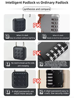 Cadenas intelligent étanche IP67, serrure électronique à code sans clé en alliage de zinc pour armoire de gym, bagages, coffre, casier scolaire