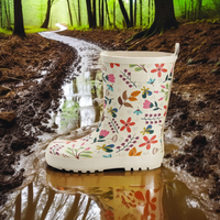 Bottes de pluie en caoutchouc antidérapantes légères et mignonnes pour enfants, personnalisées avec le logo de la marque, imperméables, vente en gros