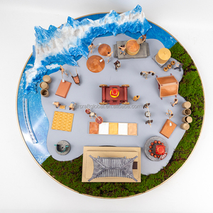 Thu nhỏ Cảnh Nền tảng hiển thị kim loại khung Trung Quốc phong cách văn hóa rượu vang theo chủ đề LED thắp sáng cây mô phỏng tảng băng giá hiển thị - Product Image 2