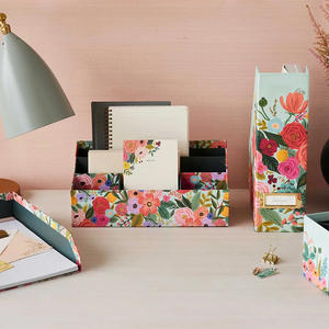 לוגו מותאם אישית הדפסת קרטון נייר משרד שולחן Folio קובץ ארגונית מחזיק מגזין עם תווית מדף - Product Image 6