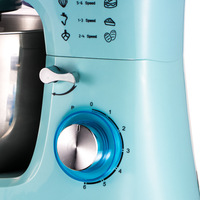 Batteur à œufs électrique de comptoir en acier inoxydable à 6 vitesses, 55 litres, multifonctionnel, compact, machine de cuisine avec structure sur pied/à table pour la pâte