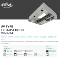 Hotte d'extraction commerciale en acier inoxydable de type UV avec alimentation en air frais et en air positionné pour restaurant, hôtel, cuisine - Personnalisable