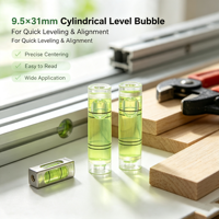 Niveau à bulle vertical 9,5x31mm, tube de niveau à bulle cylindrique pour cadre mural, enseigne, bricolage CE