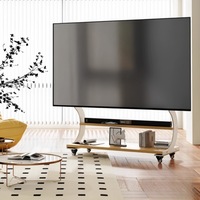 Carro de TV de altura ajustable Soporte de suelo de TV rodante móvil portátil con ruedas para pantallas LCD LED OLED de 50 a 100 pulgadas