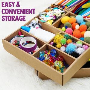 Kit d'activités créatives DIY pour enfants, best-seller, avec brossettes et pompons en plastique durable - Product Image 3