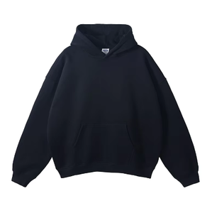 Dropshipping personalizado Unisex 100% algodón 500gsm Sudadera con capucha de gran tamaño de talla grande Sudadera con capucha estampado bordado Logo para hombres y mujeres - Product Image 5