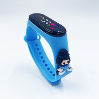 2024 Top Vente Montre en Silicone pour Filles et Garçons, Montre LED Tactile Dessin Animé pour Enfants, Bracelet en Silicone Numérique Étanche