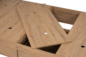 Eco-Friendly <b>Oak</b> Colour HIRADO Single Bed <b>Frame</b> with Built-in Storage Drawers for Small Bedroom Space-Saving Furniture Solutions - Product Image 4