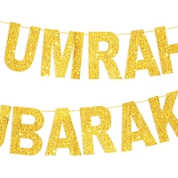 Banderoles de Ramadan Mubarak Eid, banderoles de Festival musulman, décorations en toile de jute, umra Mubarak, guirlande en papier, banderole de banderole