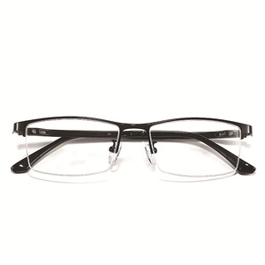Montures de lunettes semi-cerclées rectangulaires pour hommes Guoda Optics, anti-UV, style professionnel, modèle adulte 34129 - Product Image 1