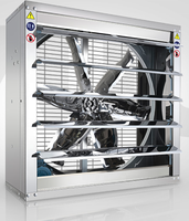 Ventilateur de ferme d'élevage de bétail de 54 pouces ventilateur d'échappement de maison de poulet ventilateur de Ventilation à persiennes marteau de chute pour la volaille