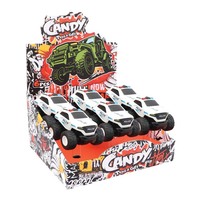 Mini Voiture de Police Jouet Bonbon Dessin Animé Enfants Sucette Bonbon Dure en Plastique Bâtonnet à Bulles Bonbon Promotionnel Unisexe avec Boîte de Présentation