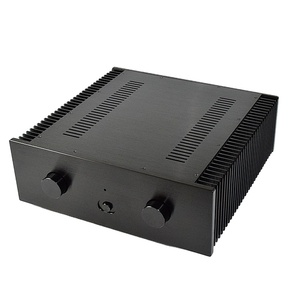 OEM ODM tùy chỉnh âm thanh nhà ở với tản nhiệt khung kim loại CNC gia công dịch vụ chuốt đen anodized nhôm bao vây - Product Image 4