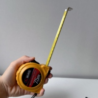 KEMING Mètre à ruban rétractable en acier robuste, haute précision, double échelle (pouces et mètres), avec verrouillage coulissant, outils de mesure manuels