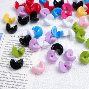 Cuentas combinadas de media cara de Color sólido perforado, cuentas acrílicas dispersas, cuentas redondas de empalme, accesorios de joyería DIY - Product Image 4