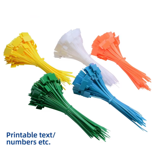 สายรัดเคเบิลไนลอนแบบมีป้ายกำกับ ขนาด 2.5*100 มม.  ลดราคาพิเศษ  รับทำป้ายพลาสติกตามสั่ง - Product Image 4