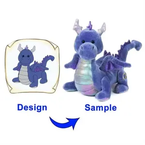 CE CPC Custom Design Soft Cute Stuffed Dinosaur Animal Monster Dragon Plush Doll Toy