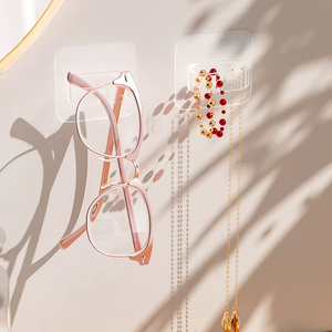 Waterproof Clear Transparent PC Plastic Wall Mount <strong>Hook</strong> for Bathroom Door <strong>Funky</strong> <strong>Coat</strong> Hanging Home Decoration - Product Image 5