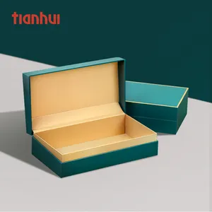 Tianhui Chinese New Year Packaging Cardboard Paper Cookie Gift boxes Emerald Green Empty Paper Box