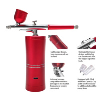 Matériel de Salon de Beauté Machine de Nail Art Peinture sur Gel Effet Dégradé Spray Ombré Kit Aérographe Compresseur Rechargeable Mini