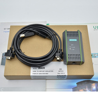 AMSAMOTION 6GK1571-0BA00-0AA0 Cable de Programación USB-MPI para Siemens S7-200/300/400 PLC MPI PPI DP Adaptador USB para PC