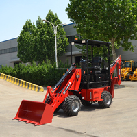 Heracles 800kg Mini Skid Steer Loader Hot New 0.8 Ton Wheel Retroexcavadora Cheap Front End Loader Engine Motor South American