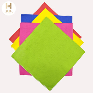 Hanlin Paper Napkins Square 4 Fold Disposable Colorful For Birthday Parties - Product Image 1