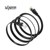 Cable de Conexión Ethernet Gigabit Cat6a UTP con Cubierta de PVC, Delgado, de Cobre Desnudo para Laptop, con Certificación CE y RoHS