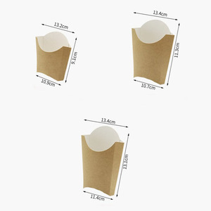 Boîtes d'emballage alimentaire en carton ivoire pliables, imperméables, portables, biodégradables, tendance, pour frites chaudes en gros - Product Image 3