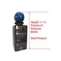Présentoir d'exposition géant personnalisé en acrylique pour flacon de parfum factice, 1,1 mètre (1 3/4 pieds) de haut, avec capuchon peint à la main