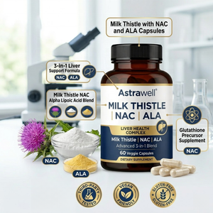 NAC 600 mg par portion avec chardon-Marie et ALA – Soutien hépatique de force maximale – Complément antioxydant de qualité professionnelle - Product Image 2